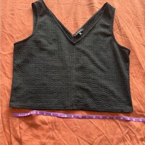 Madewell Black Textured Crop Tank